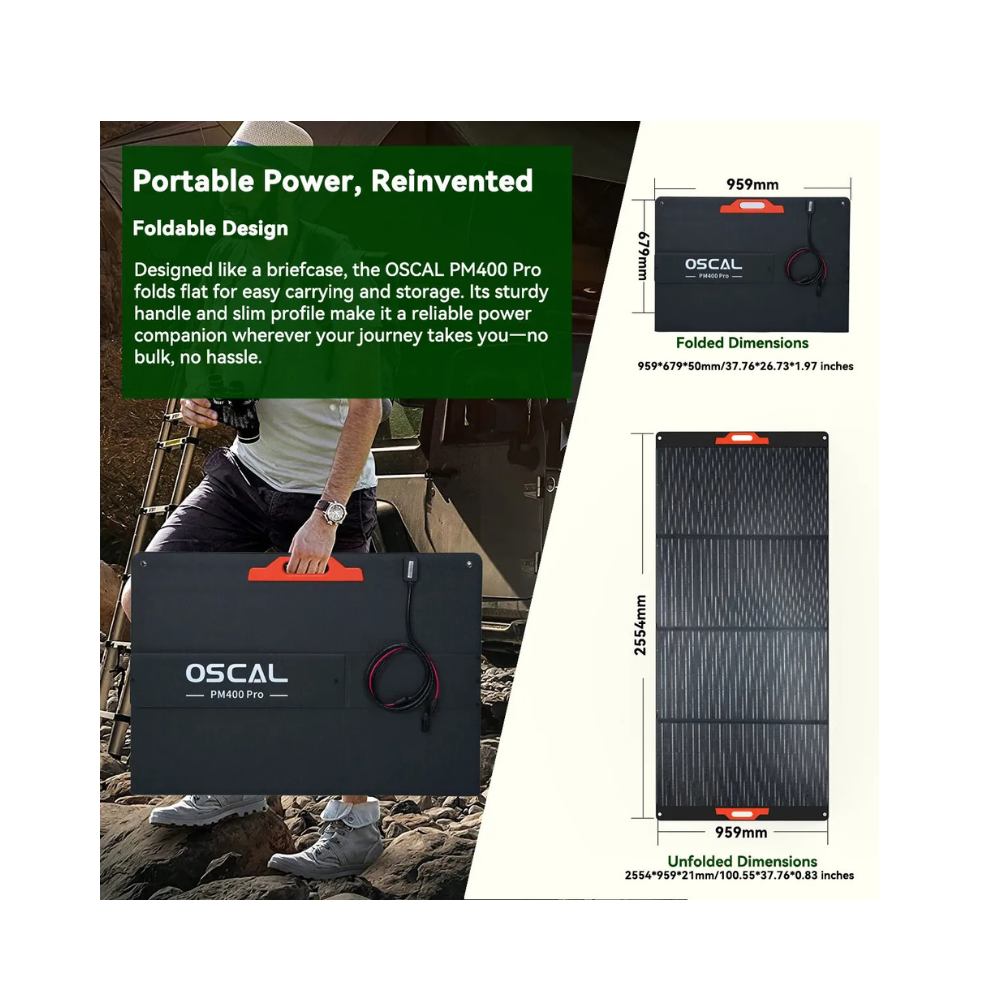 Oscal PM400 Pro – Pannello solare portatile da 400 W - immagine 4