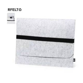 Custodia per laptop da 15 pollici in RPET. Chiusura elastica.