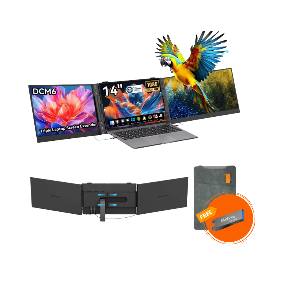Blackview Doppio Schermo Portatile DCM6: 14" Full HD
