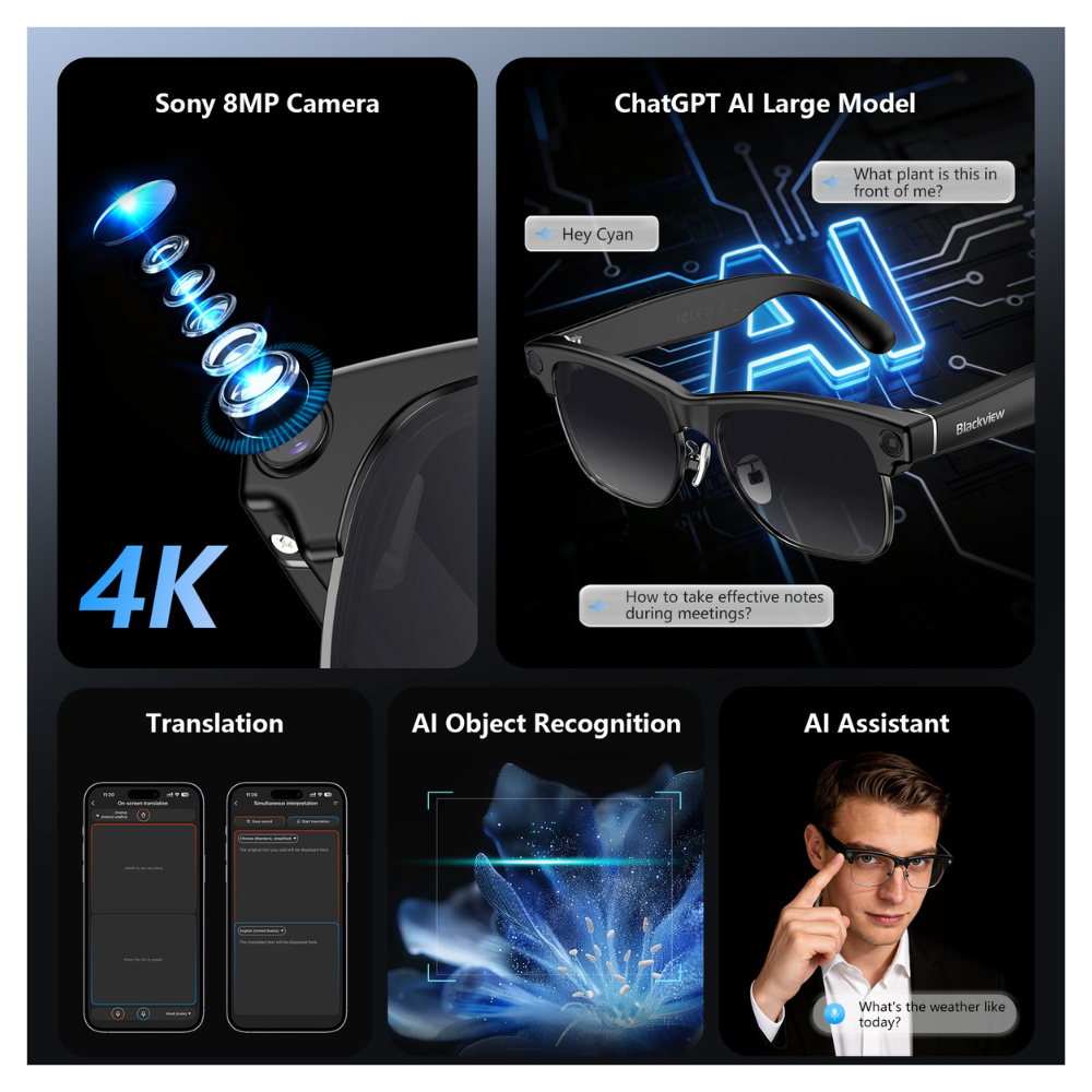 Occhiali Blackview BV200: Smart AI e Traduzione con IA - immagine 8