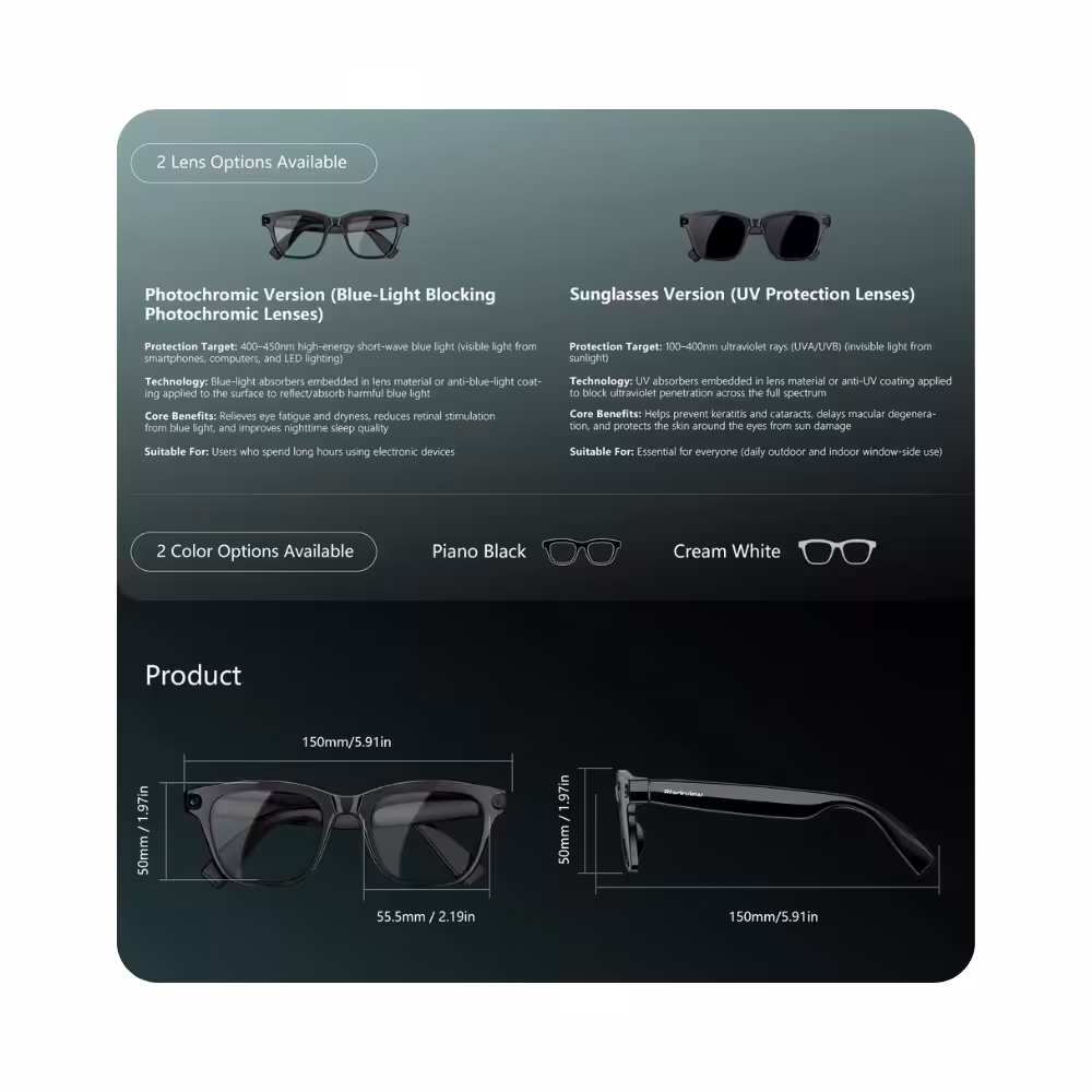 Occhiali Blackview BV300: IP54 e tradução em tempo real com IA inteligente - immagine 10