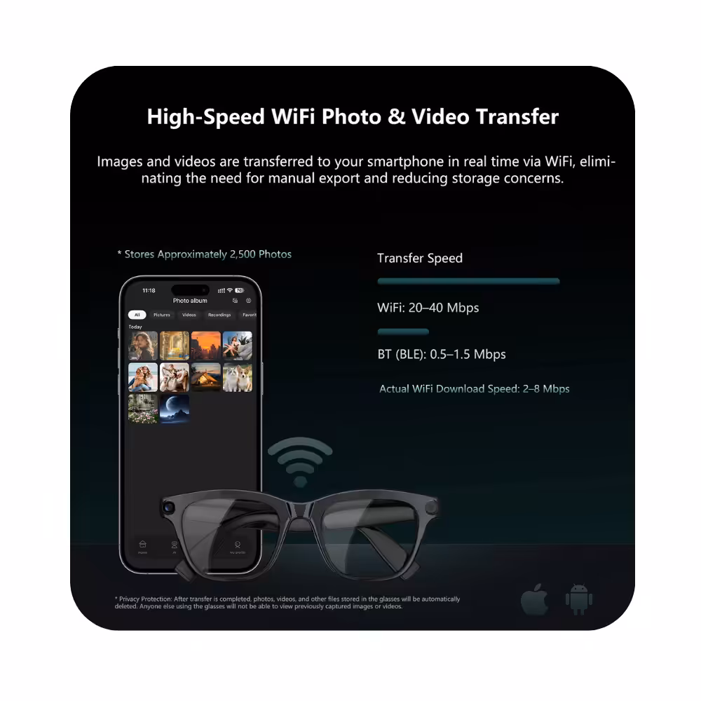 Occhiali Blackview BV300: IP54 e tradução em tempo real com IA inteligente - immagine 13