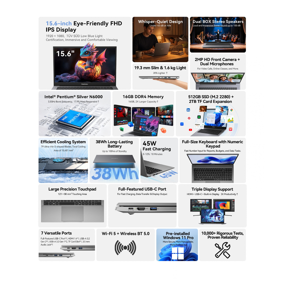 Blackview Acebook 5: Portátil 15" - immagine 5